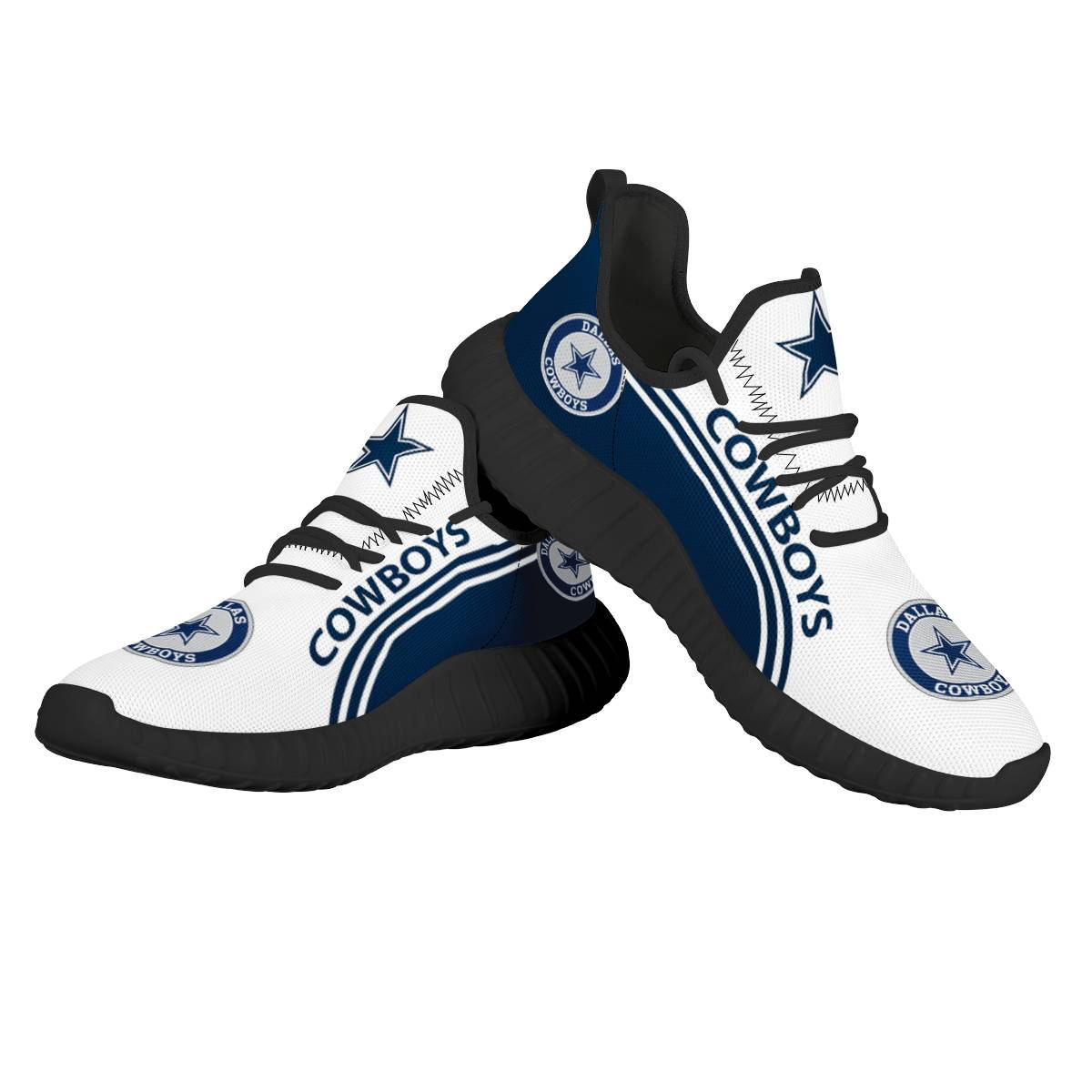 Women's NFL Dallas Cowboys Mesh Knit Sneakers/Shoes 020